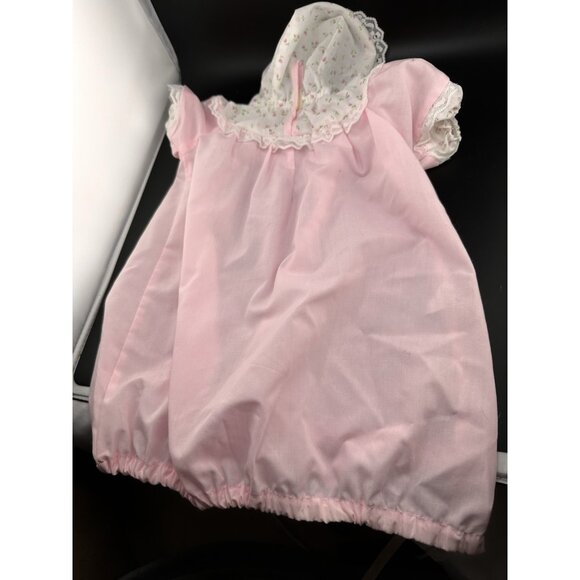 Vtg Cabbage Patch Kids Pink butterflies Preemie Doll Dress Gown 1980s ColecoRARE - Picture 9 of 13